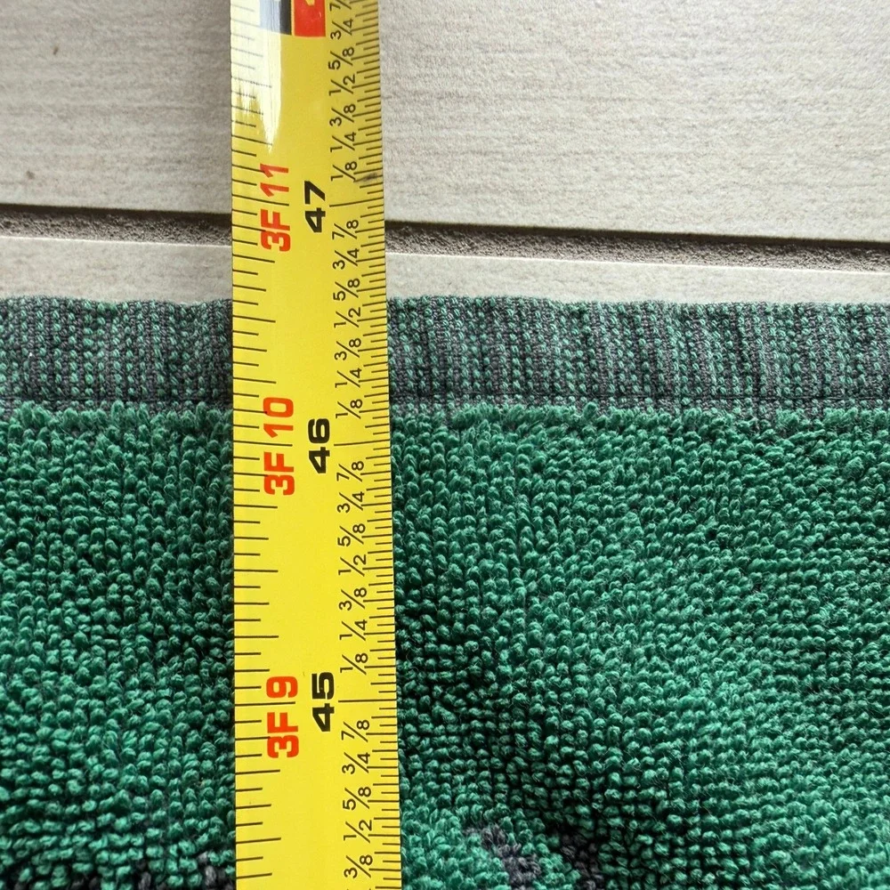 Vintage Kimlor Mills Green Grey Moose Bath Towel Rustic Lodge Cabin Decor 23x46
